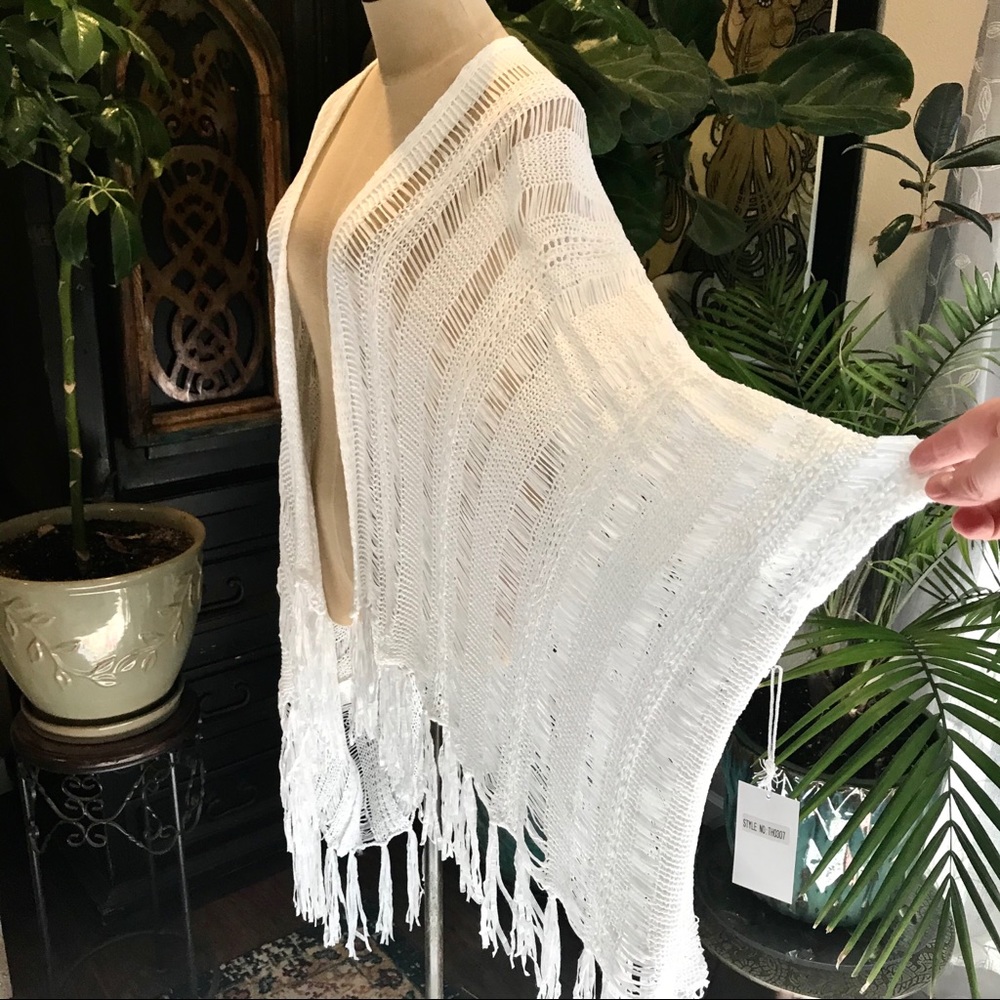 Sonnet tassel asymmetric kimono cover up cardigan - Picture 5 of 8
